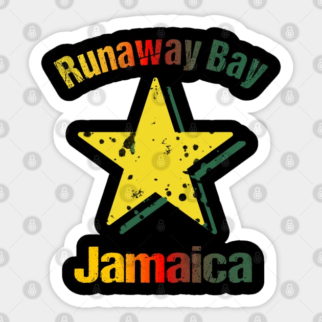 Runaway Bay Jamaica Backpacker Travel Sticker by RegioMerch